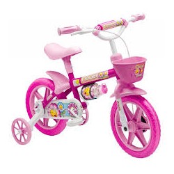 BICICLETA ARO 12 FEM VIOLET BRANCA NATHOR