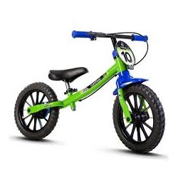 BICICLETA ARO 12 MAS BALANCE VERDE/AZUL NATHOR