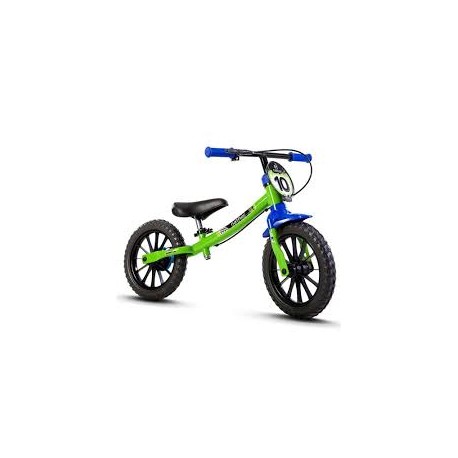 BICICLETA ARO 12 MAS BALANCE VERDE/AZUL NATHOR